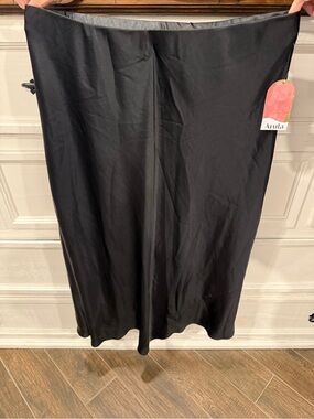 NWT Arula Satin Midi Skirt